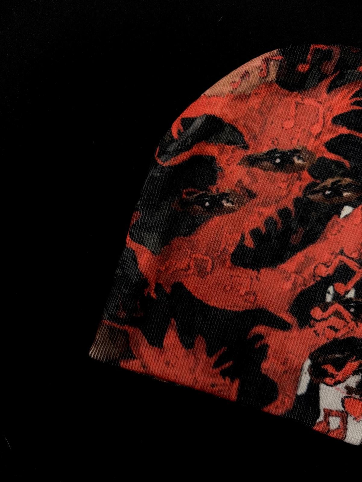 Japanese Brand Pelumi. png NINE Graphic No Cuff Knit Beanie Hat Multi OS Size ONE SIZE - 6 Thumbnail