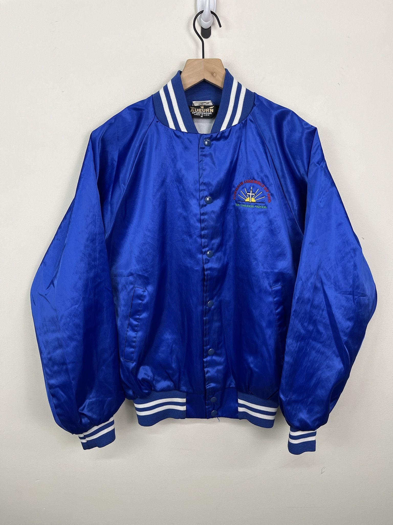 The North Face Vintage 90s Christian Satin Jacket Auburn Snap Windbreaker Coat Size M Size US M / EU 48-50 / 2 - 1 Thumbnail