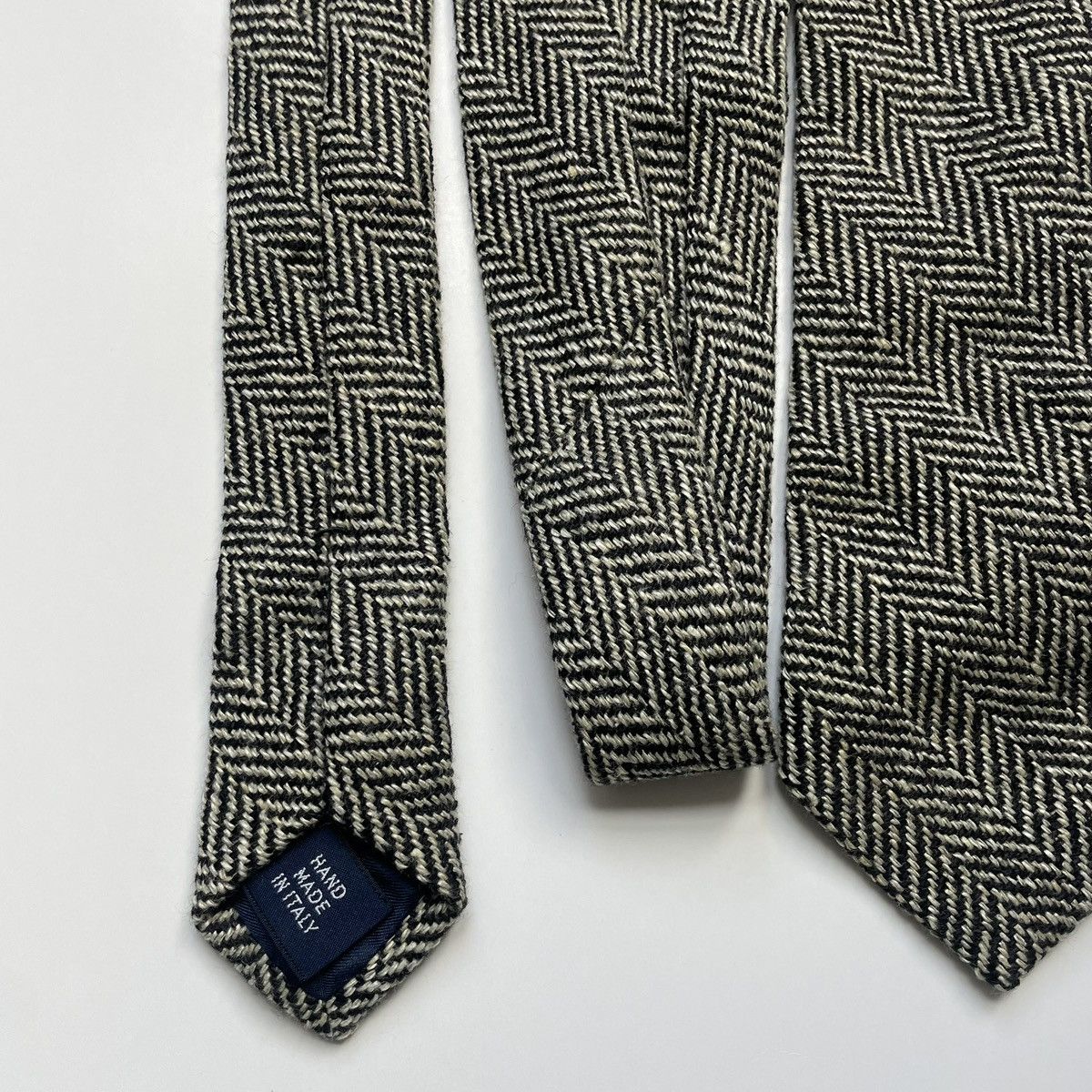Polo Ralph Lauren Ralph Lauren Black and White Classic Wool Tie Size ONE SIZE - 2 Thumbnail