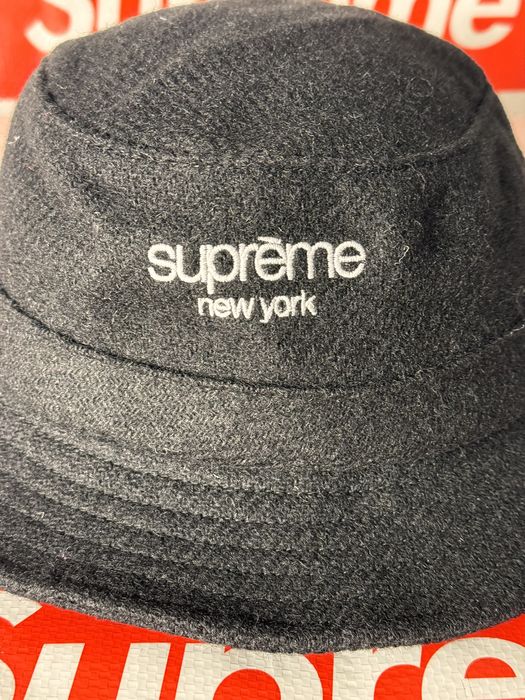 Supreme Supreme Harris Tweed Classic Logo Crusher Black M/L | Grailed