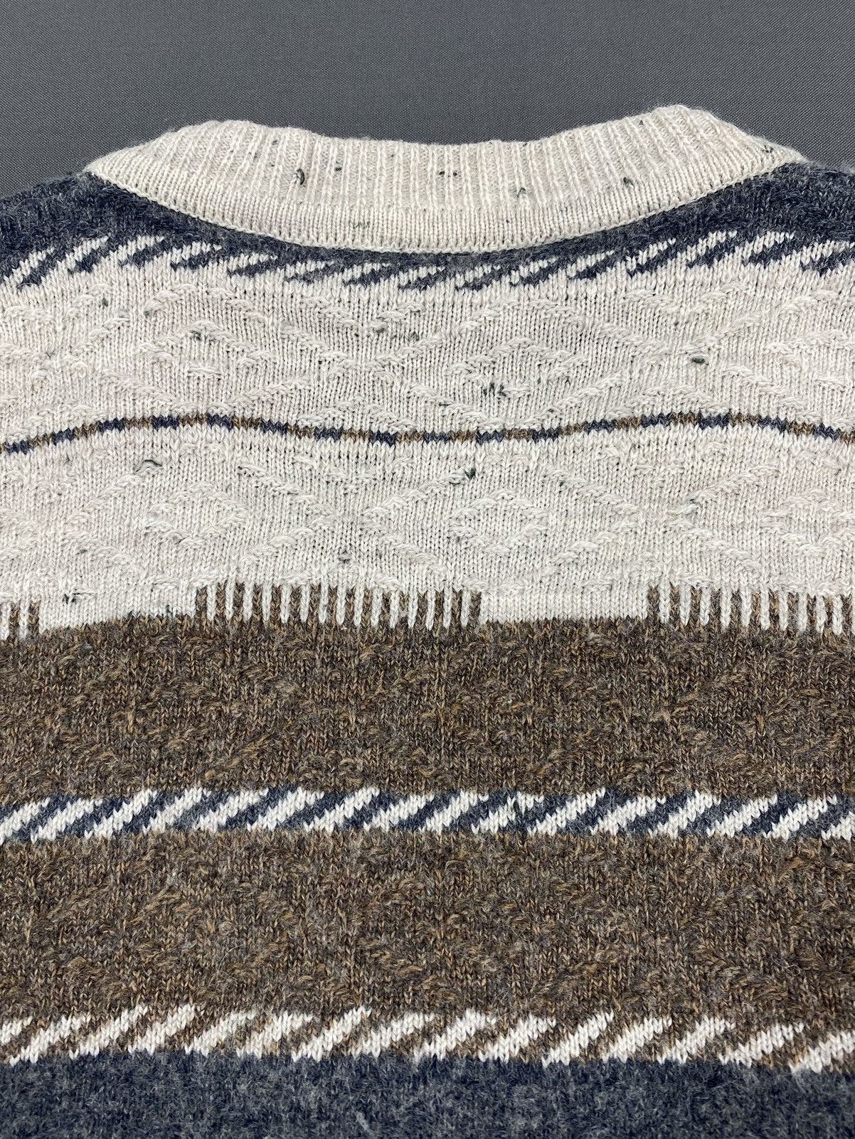 Vintage 1980’s Vintage Cozy Oatmeal Striped Cradigan Size US S / EU 44-46 / 1 - 9 Thumbnail