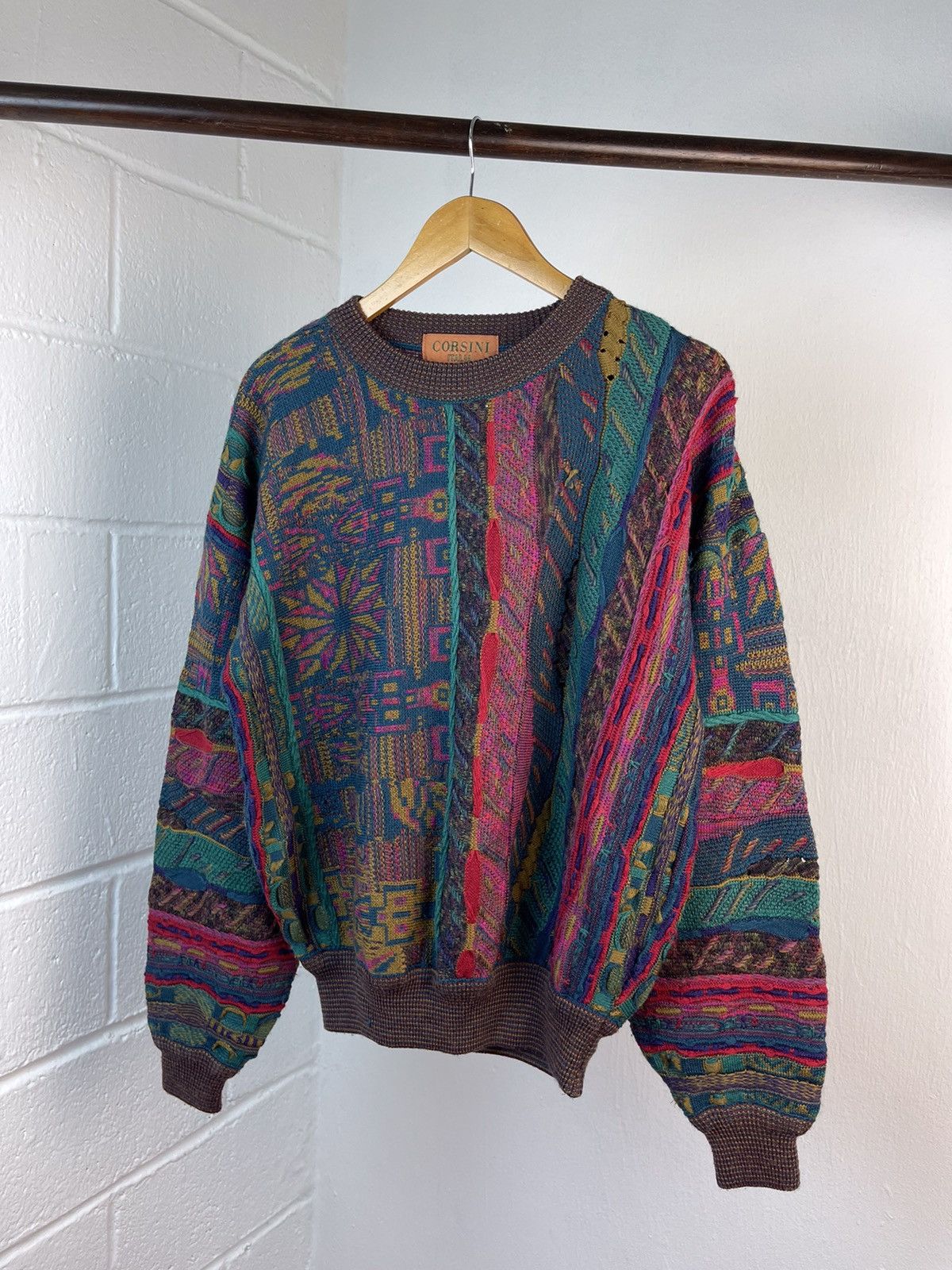 Aran Isles Knitwear × Coogi 90s Corsini Italia Coogi Style Knitwear Size US L / EU 52-54 / 3 - 2 Thumbnail