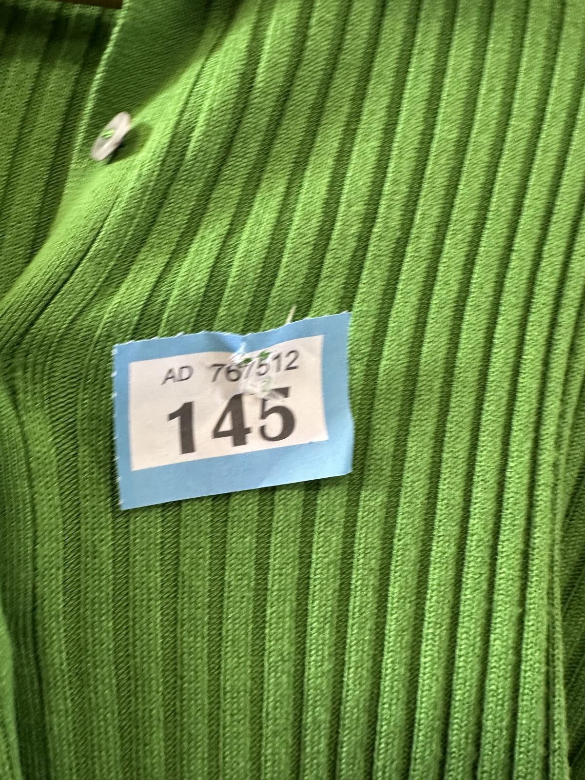 M.E. Sport Green Ribbed Long Sleeve Polo Sweater Size M / US 6-8 / IT 42-44 - 4 Thumbnail