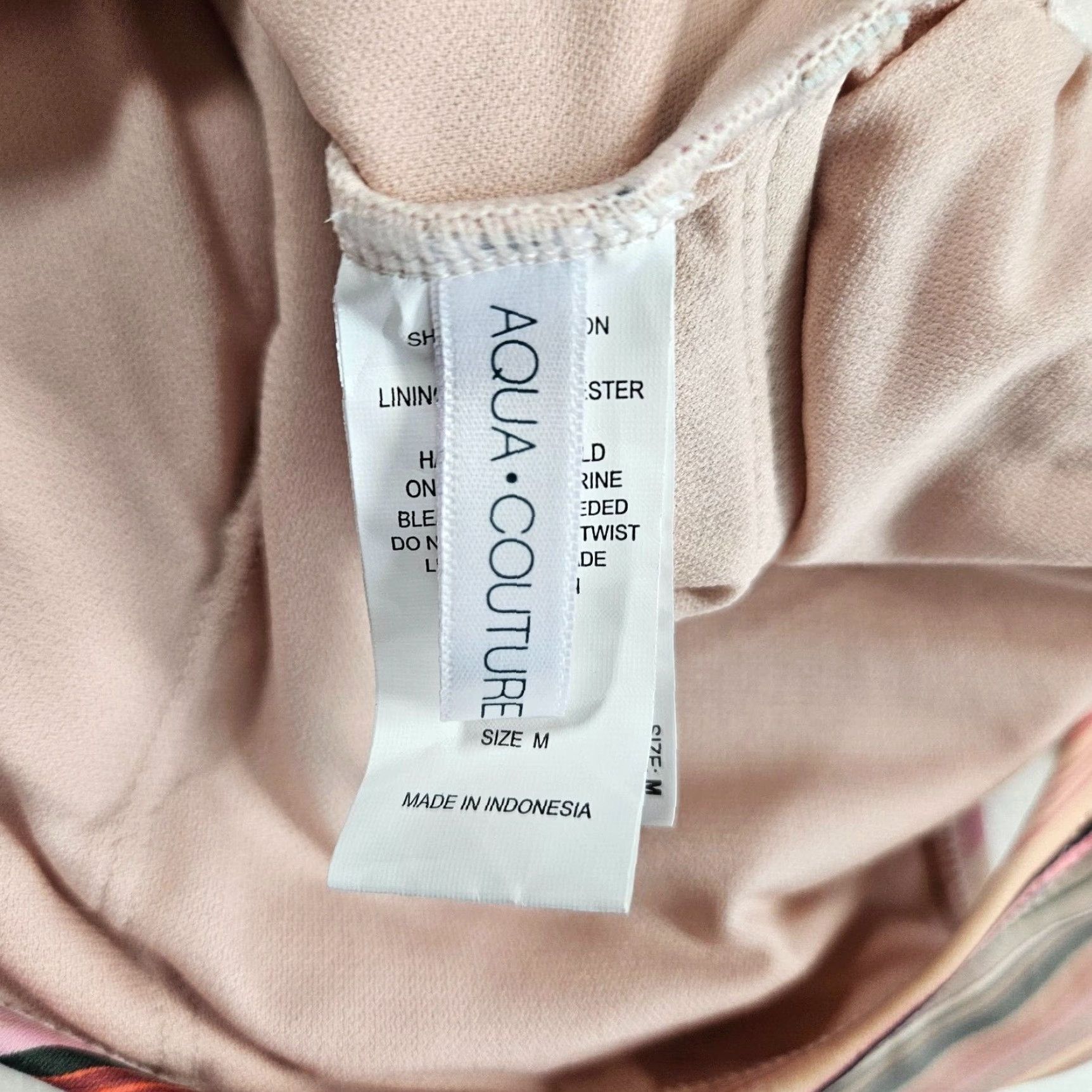 AQUA **Aqua Couture Women's Medium Pink One Piece Swimsuit Striped** User: Aqua Couture Women's Medium Pink One Piece Swimsuit Striped Size ONE SIZE - 7 Thumbnail