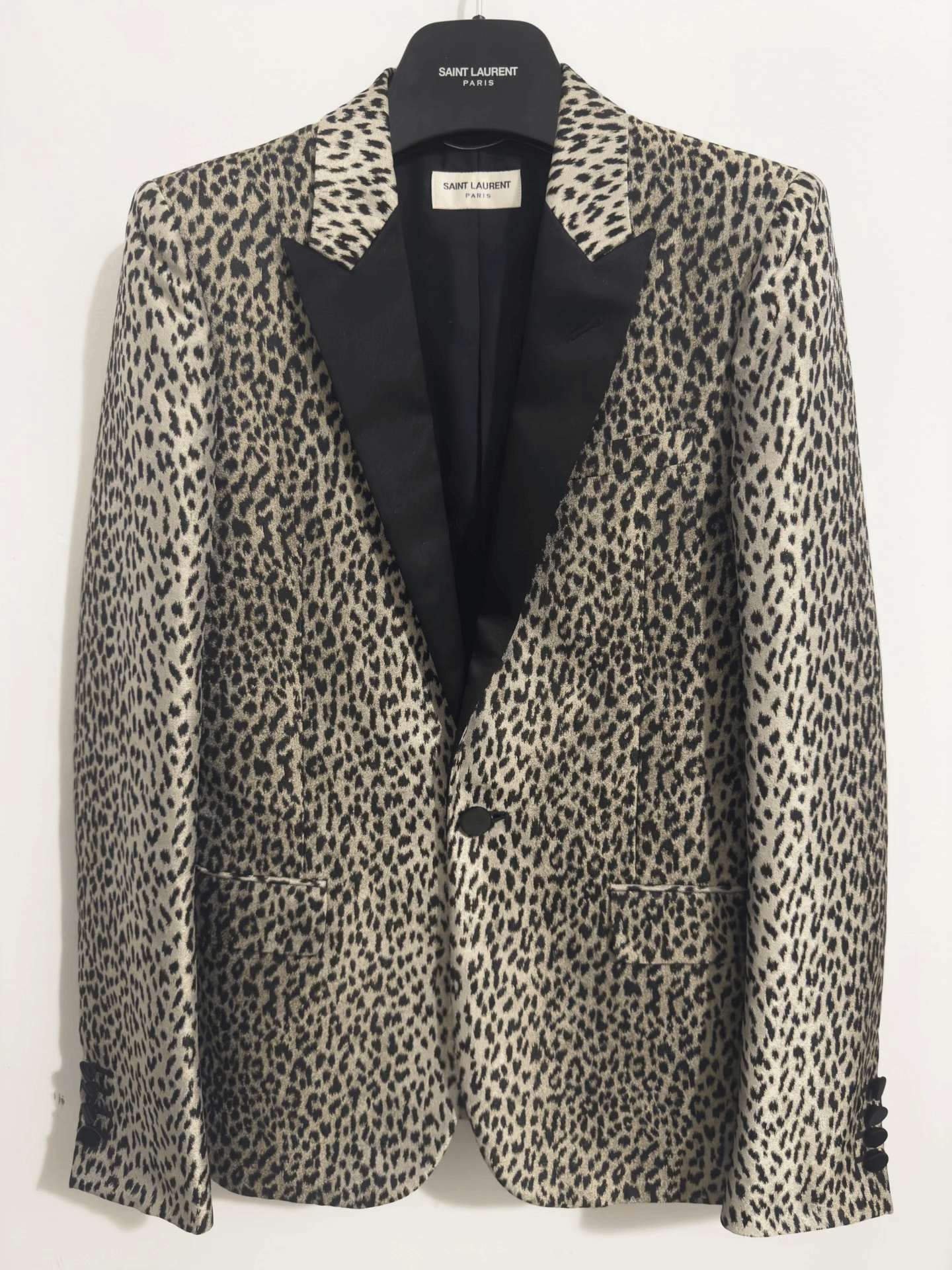 Saint Laurent Paris Saint Laurent Leopard Print Smoking Jacket Size US XS / EU 42 / 0 - 1 Thumbnail