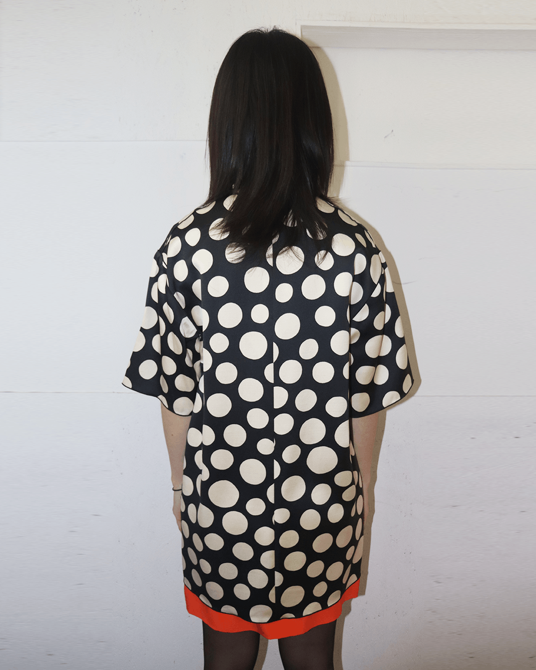 Celine Celine by Phoebe Philo Silk & Wool Blend Dot Dress Size XS / US 0-2 / IT 36-38 - 3 Thumbnail