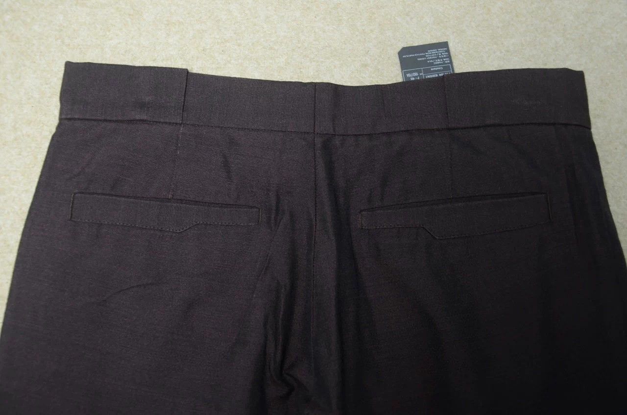 Ermenegildo Zegna Zegna XXX 100% Silk Dark Brown Trousers 48 Size 48S - 7 Thumbnail