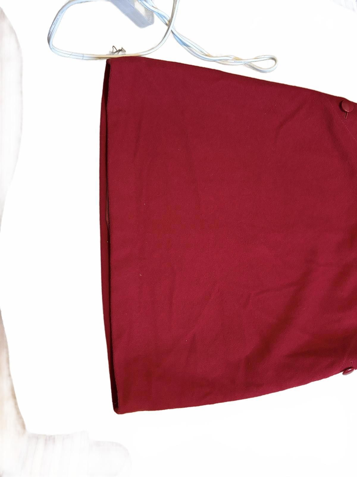 J.Crew J. Crew Wool High Waist Red Women's Button-Accent Mini Skirt Size 26" / US 2 / IT 38 - 5 Thumbnail