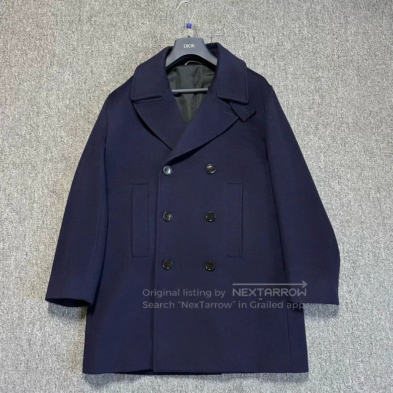 Dior Dior Navy blue cashmere coat coat Size US L / EU 52-54 / 3 - 1 Thumbnail