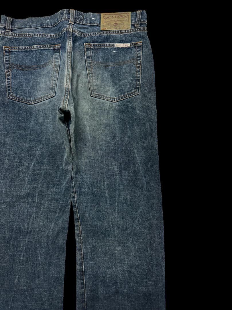 BAGGY 90s Rica Lewis Designer Sick Mudwash Distres Dark Jean