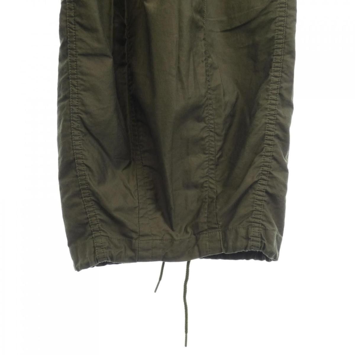 Needles Cropped Pants Cargo Plain Cotton String Green Size US 35 - 5 Thumbnail