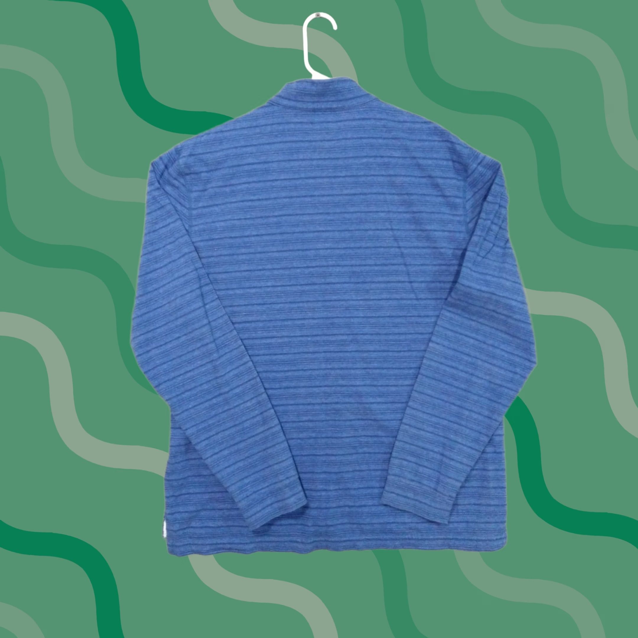johnnie-O Johnnie-O Shirt Mens XL Blue Henley Long Sleeve Textured Pockets Cotton Size US XL / EU 56 / 4 - 1 Thumbnail