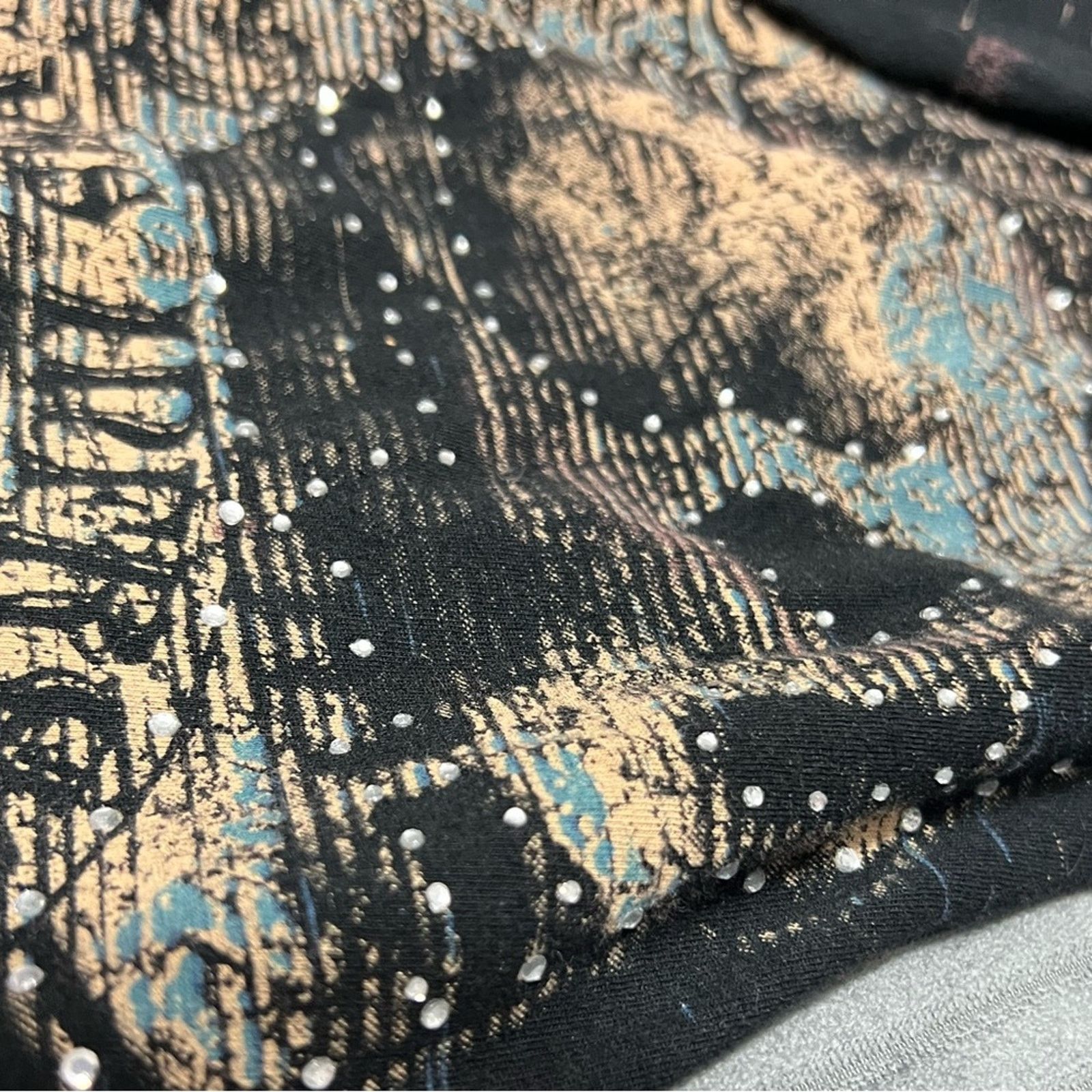 Xavier Y2K Xzavier Black AOP Skulls Cross Affliction Style Shirt XL Size US XL / EU 56 / 4 - 4 Thumbnail