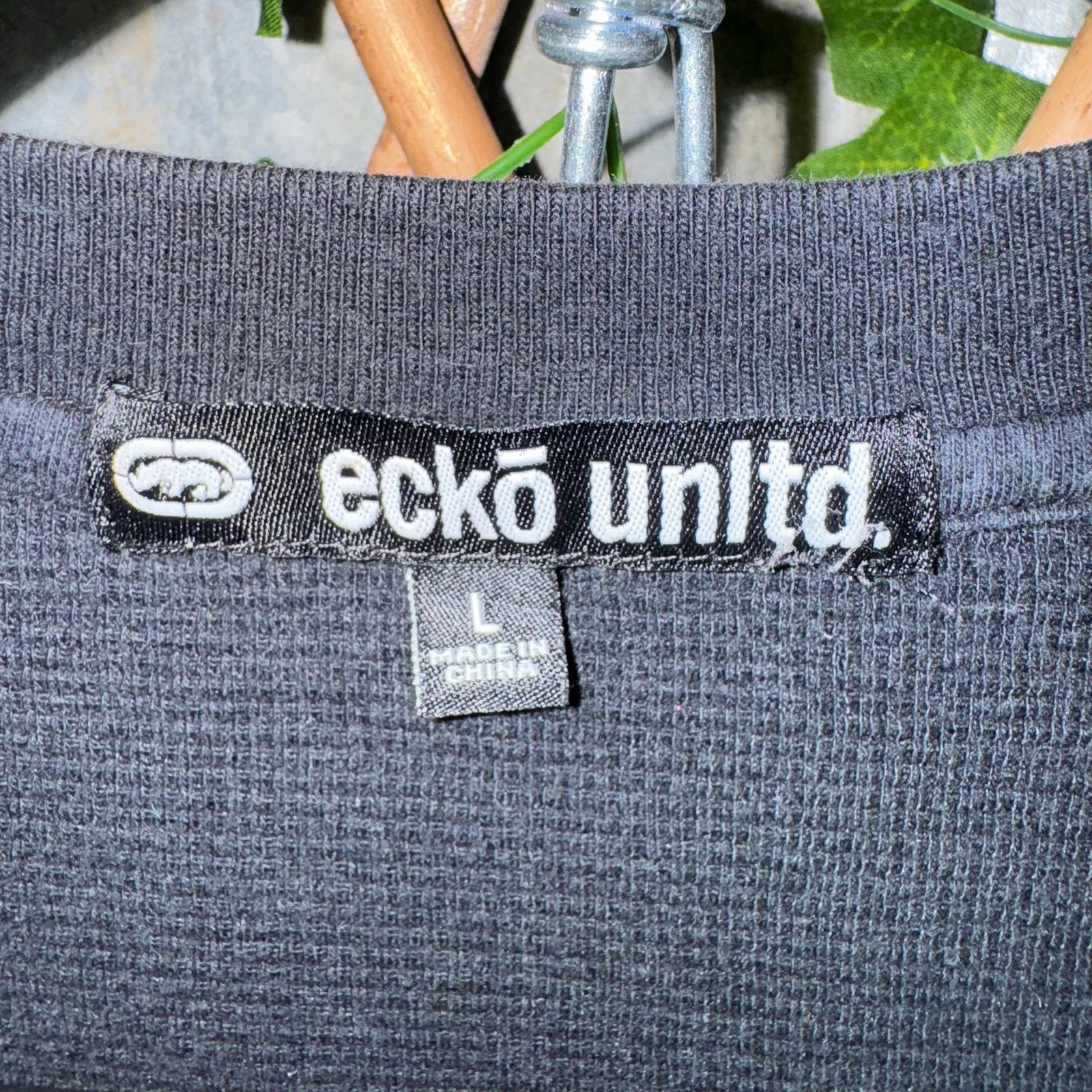 Ecko Unltd. Vintage Y2K Ecko UNLTD 00s ribbed thermal long sleeve Tshirt Size US L / EU 52-54 / 3 - 3 Thumbnail