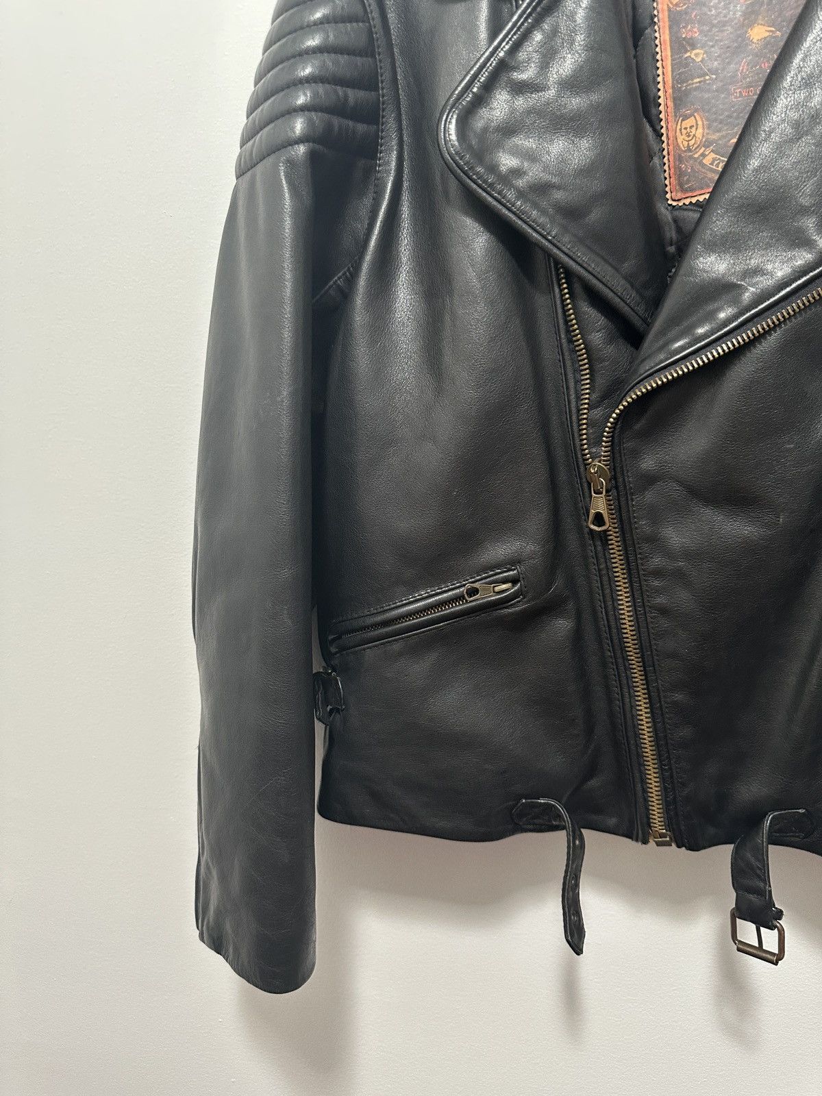 Genuine Leather × Vintage Vintage 70s Leather Biker Jacket Size US M / EU 48-50 / 2 - 6 Thumbnail