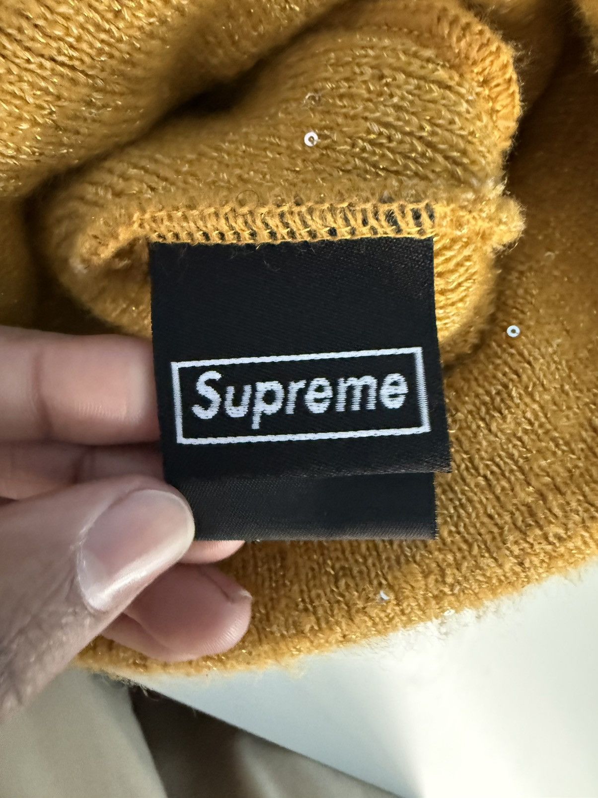 Supreme Supreme beanie gold metallic Size ONE SIZE - 3 Thumbnail