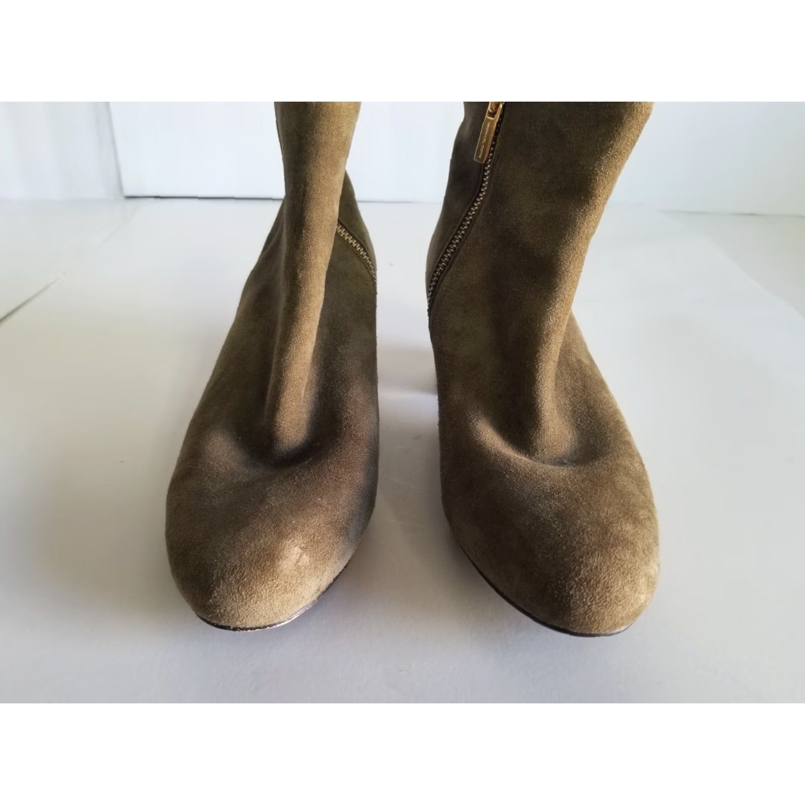 Michael Kors MK Michael Kors Brown Suede Ankle Zip Booties Women’s Size 7 Size US 7 / IT 37 - 6 Thumbnail