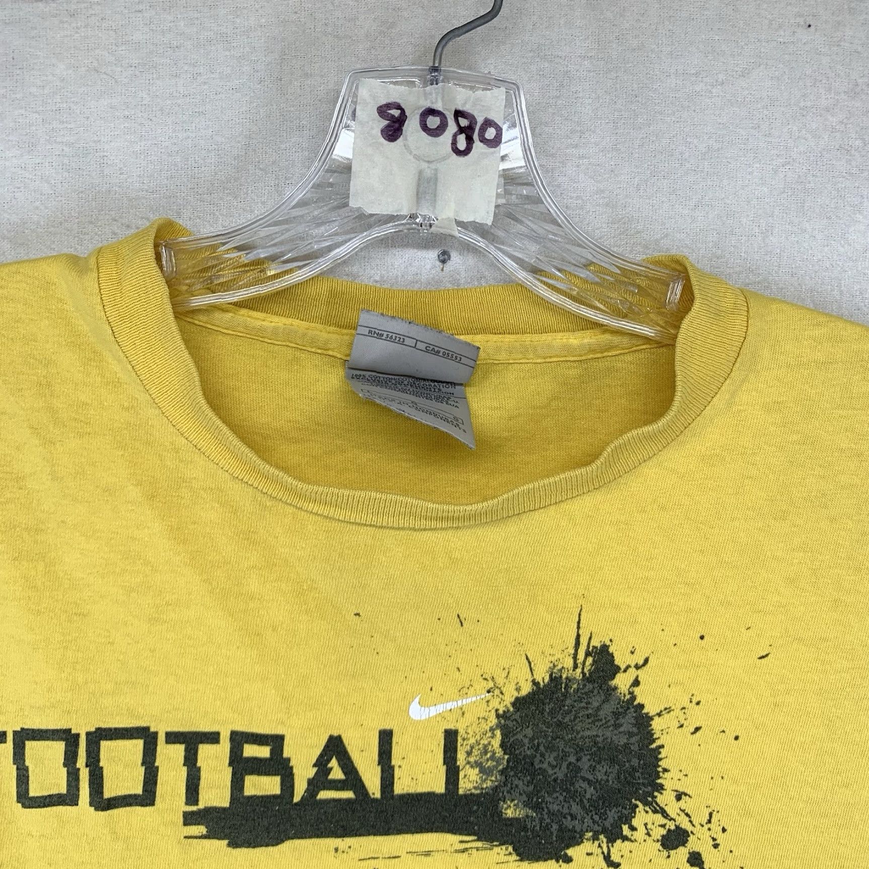 Nike VINTAGE Nike Football T-Shirt Men L Yellow Short Sleeve Crew Neck Graphic Print 2000s NCAA NFL Sports Size US L / EU 52-54 / 3 - 7 Thumbnail