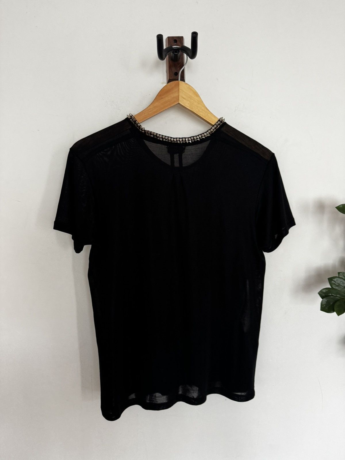 Saint Laurent Paris Spiked Collar Silk Hedi Pocket T Size US XS / EU 42 / 0 - 5 Thumbnail