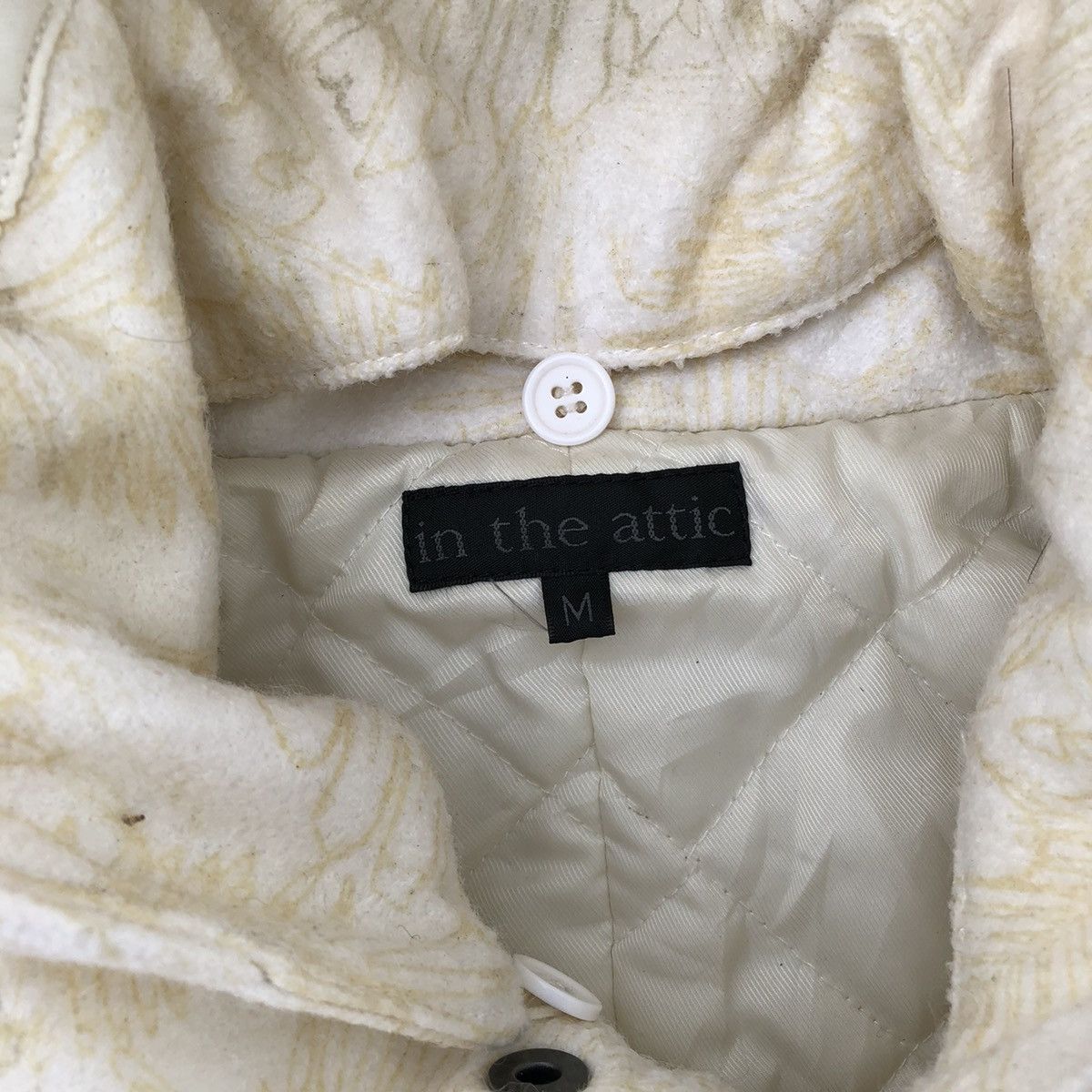 In The Attic IN THE ATTIC Rare Fullprint Design Wool Hooded Parka Jacket Size US M / EU 48-50 / 2 - 4 Thumbnail
