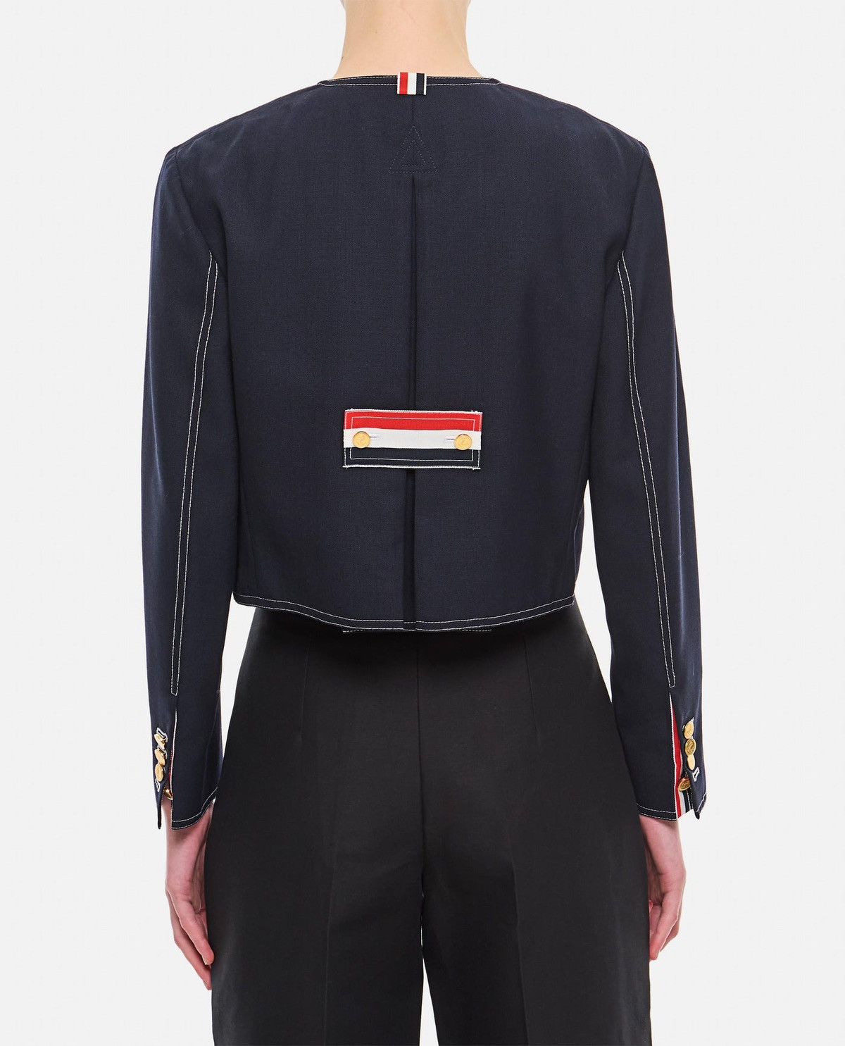 Thom Browne Fresco Box Pleat Cardigan Jacket Women Size S / US 4 / IT 40 - 22 Thumbnail