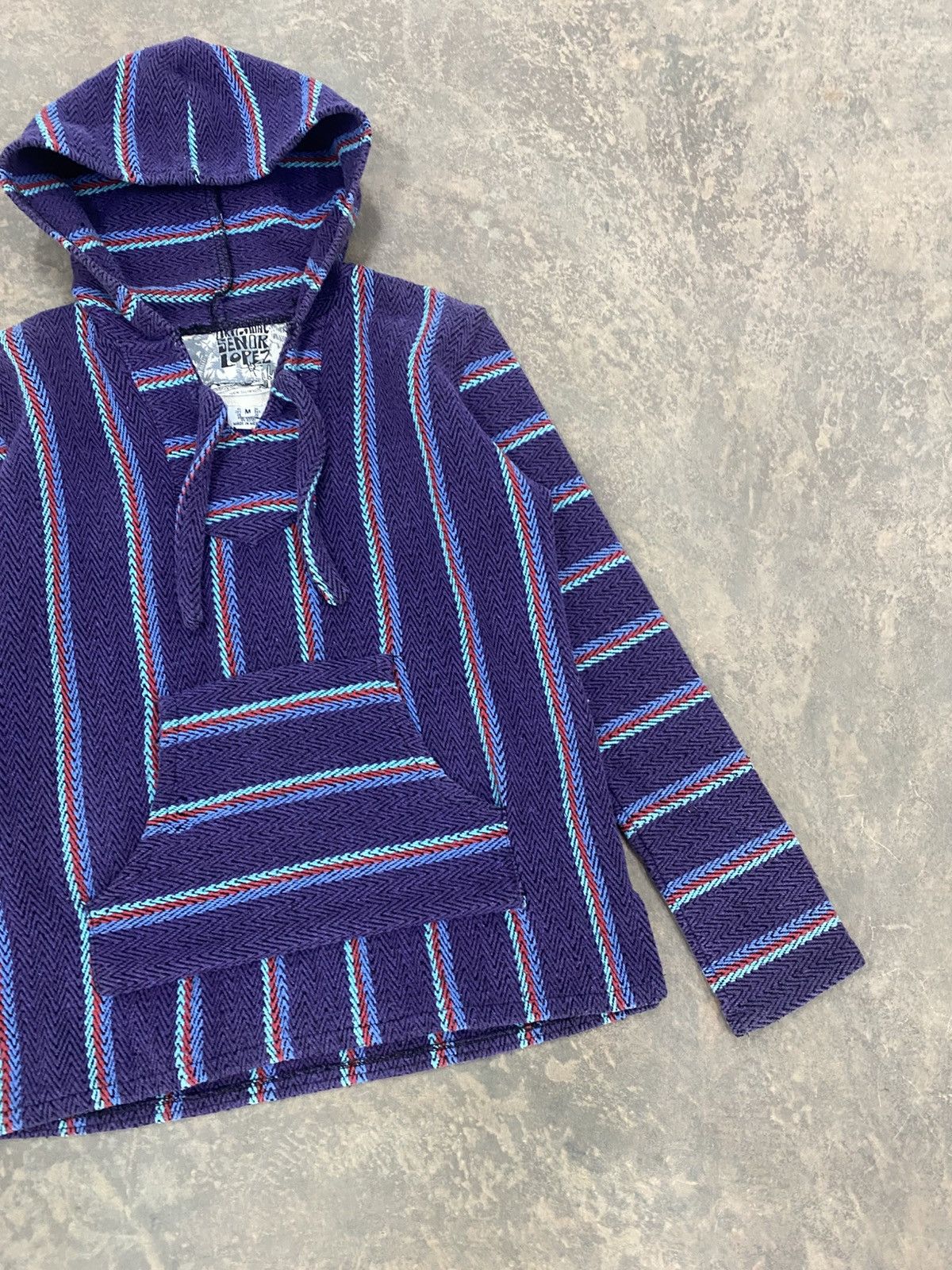 Vintage VINTAGE BAJA MEXICAN HOODIE HEAVY KNIT 90s Size M / US 6-8 / IT 42-44 - 3 Thumbnail