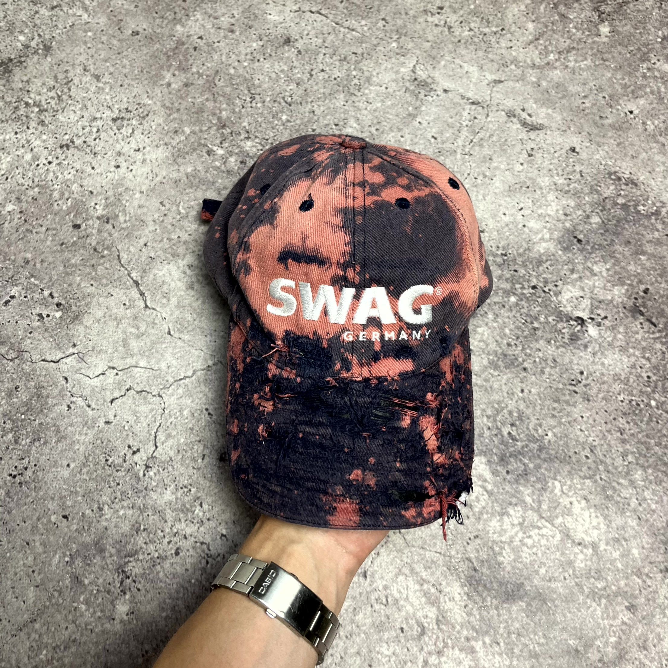 Other Swag Germany Distressed Vintage Pink Tie Dye Cap One Size Size ONE SIZE - 2 Thumbnail