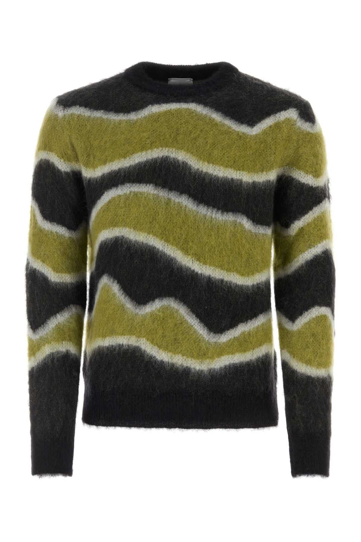 image of Pt Torino Embroidered Mohair Blend Sweater in Printed, Men's (Size Large)