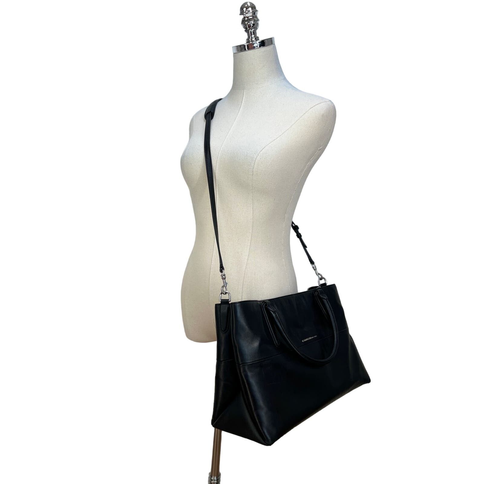 Coach Coach Soft Borough Bag Leather 32291 Handbag Black Size ONE SIZE - 2 Thumbnail