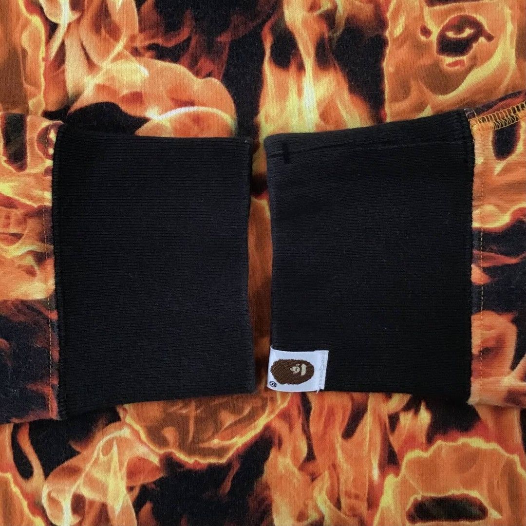 BAPE FLAME sweat shirt a bathing ape Fire