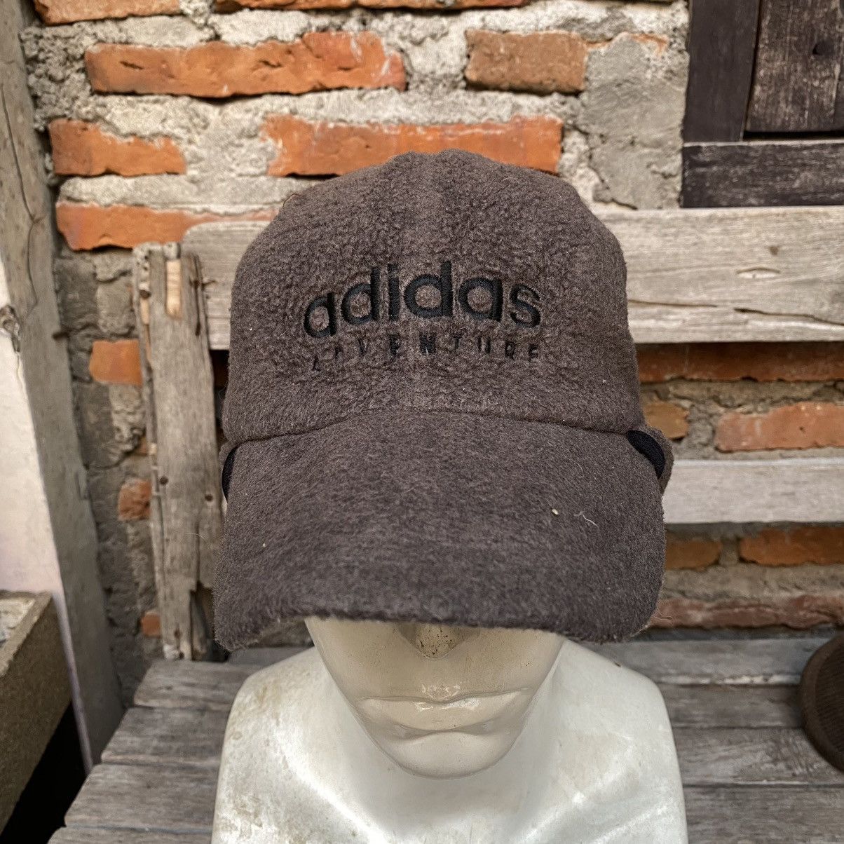 Adidas VTG 80'S ADIDAS ADVENTURE FLEECE EAR FLAP HAT Size ONE SIZE - 3 Thumbnail
