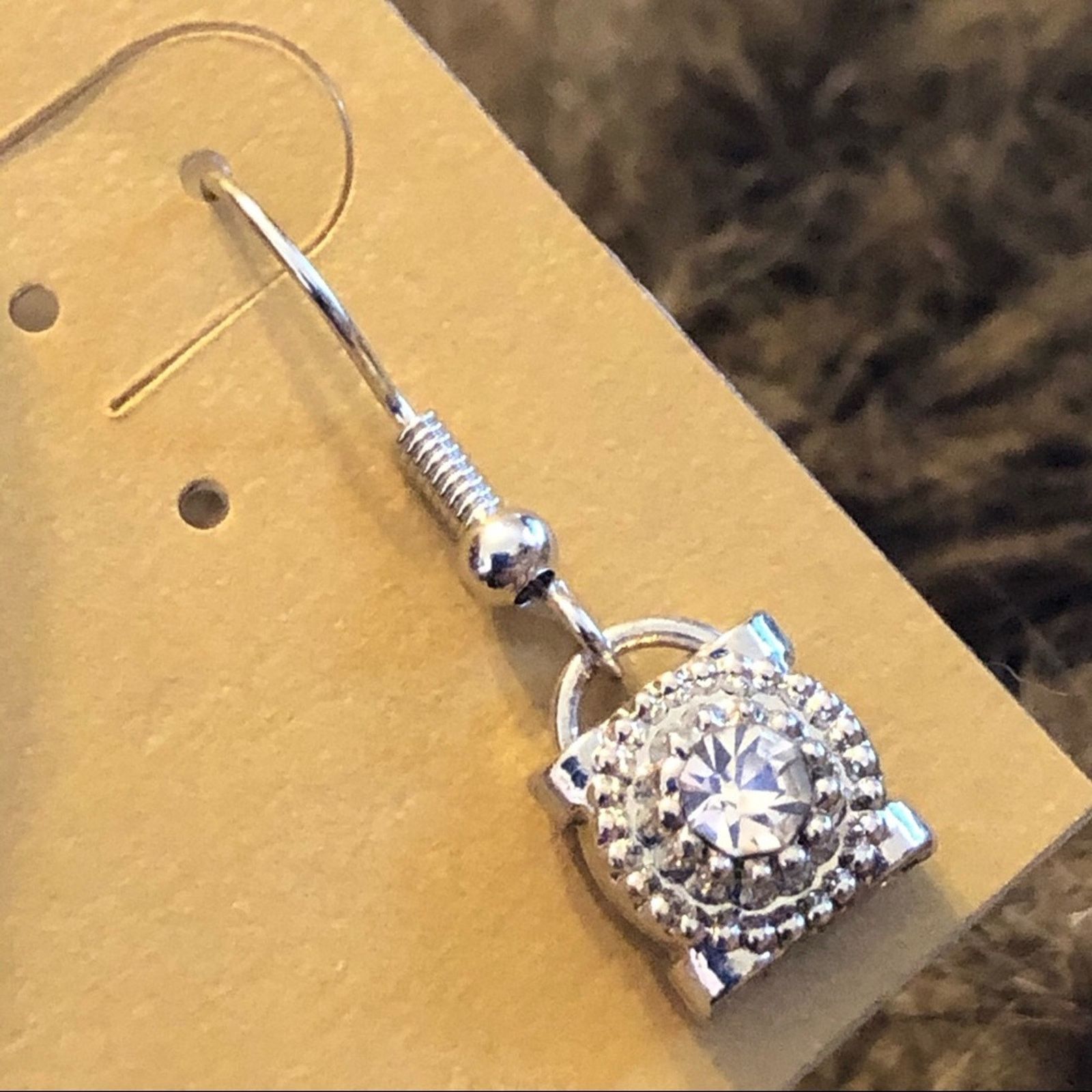 Vintage Vintage repurpose faceted glass silver earrings Size ONE SIZE - 3 Thumbnail