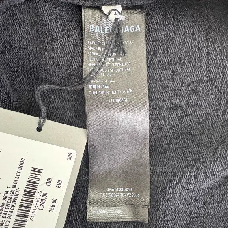 Balenciaga Balenciaga Qilin Arm Letter Logo Printed Hooded Long Sleev Size US S / EU 44-46 / 1 - 5 Thumbnail