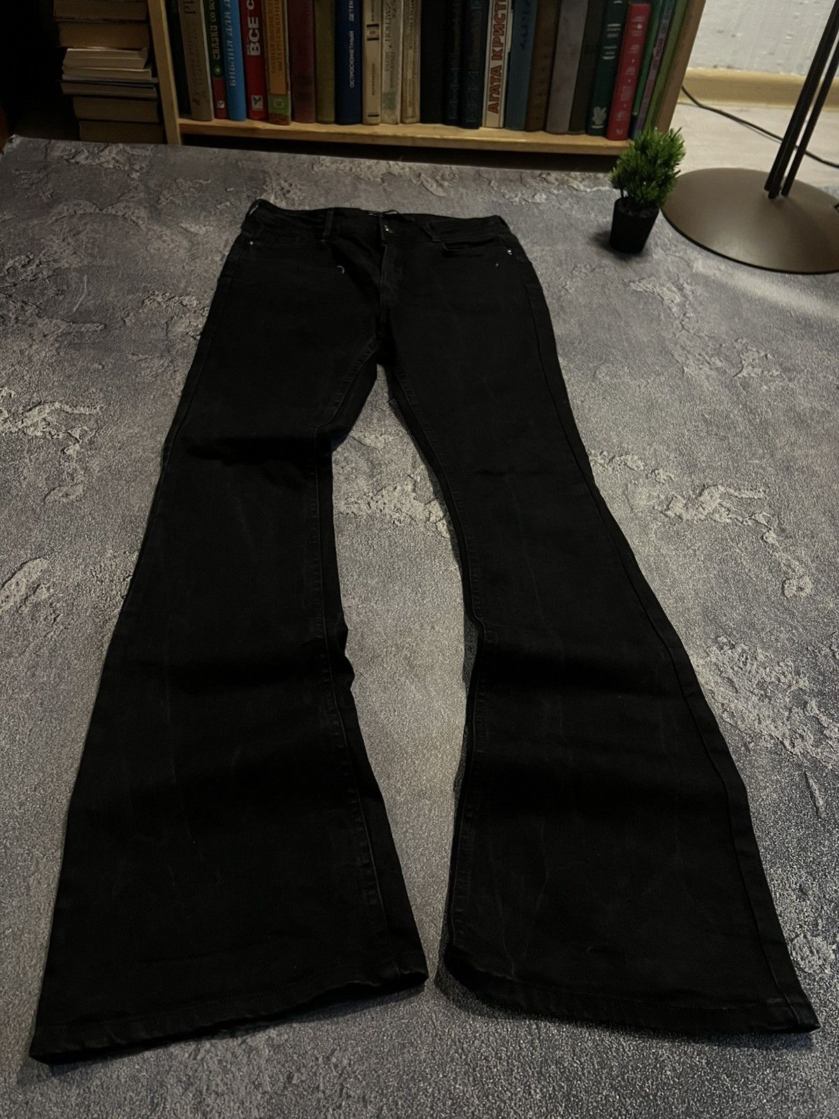 Japanese Brand Underground Y2K Wash Flared Vintage Jean / Number Nine Style Size US 31 - 1 Thumbnail