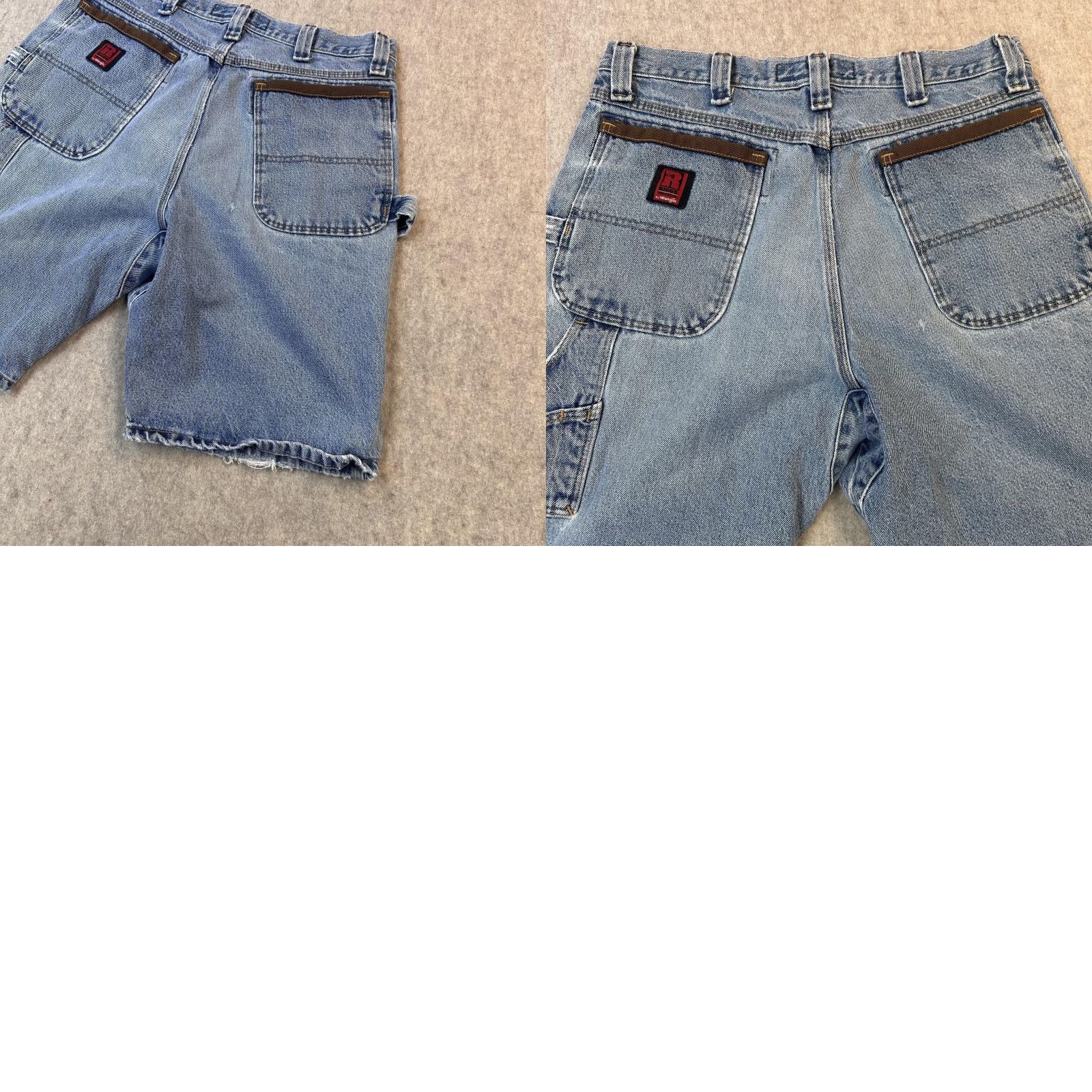 Wrangler Wrangler Shorts Mens 34 Blue Denim Carpenter DuraShield Work Utility 3W320AI Cargo Casual 34 Inseam 11in Mens Denim Cotton Solid Size US 34 / EU 50 - 9 Thumbnail