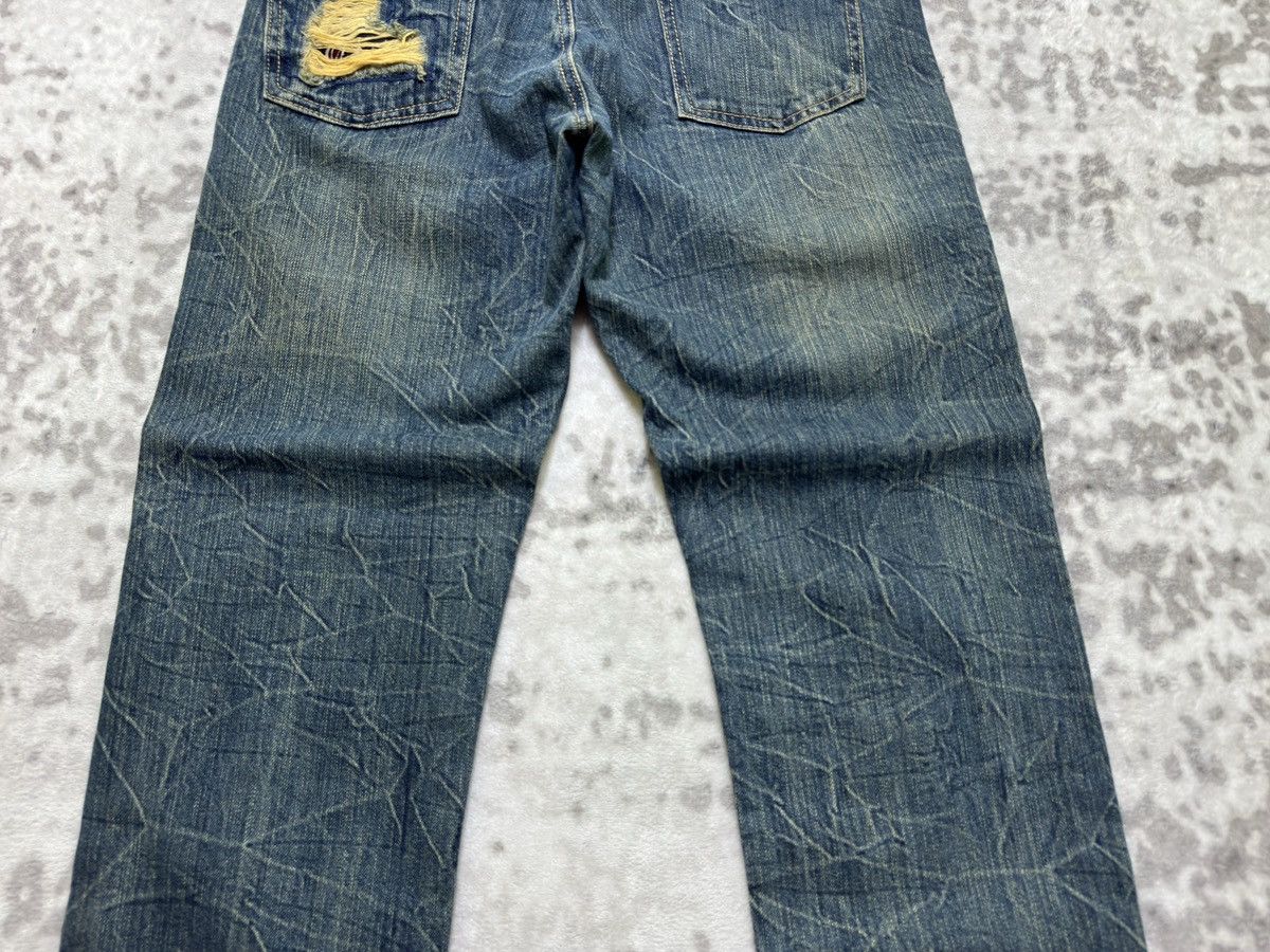 Hysteric Glamour Vintage Pretty Green Design Double Waist Distressed Denim Size US 30 / EU 46 - 9 Thumbnail