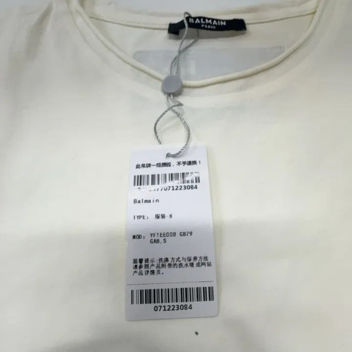 Other Balmain White Graphic Print T-Shirt for Women -2507 Size S / US 4 / IT 40 - 4 Thumbnail