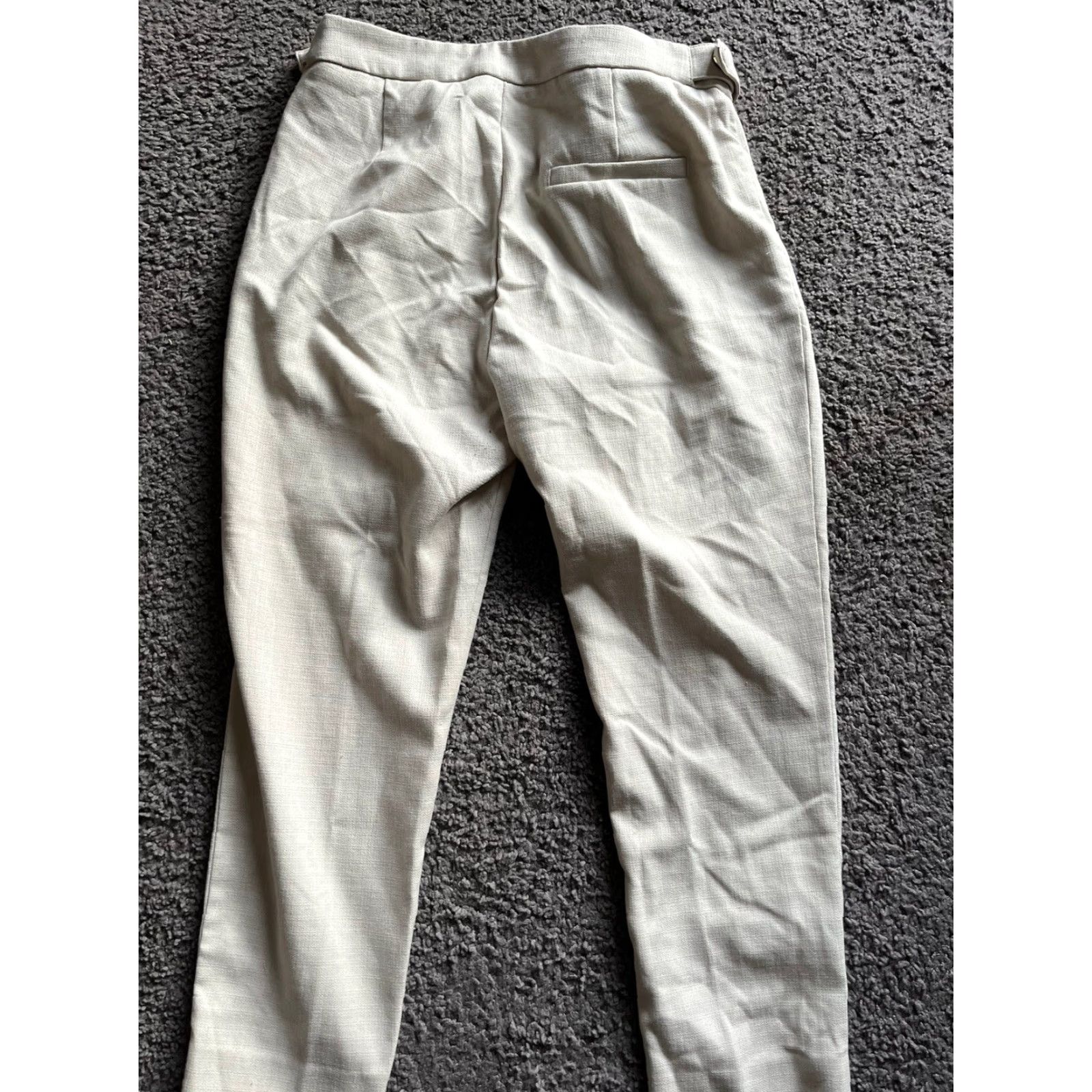 H&M H&M Pants Womens 12 Beige High Rise Side Zip Trousers Casual Classiccore Preppy Size 34" / US 12 / IT 48 - 3 Thumbnail