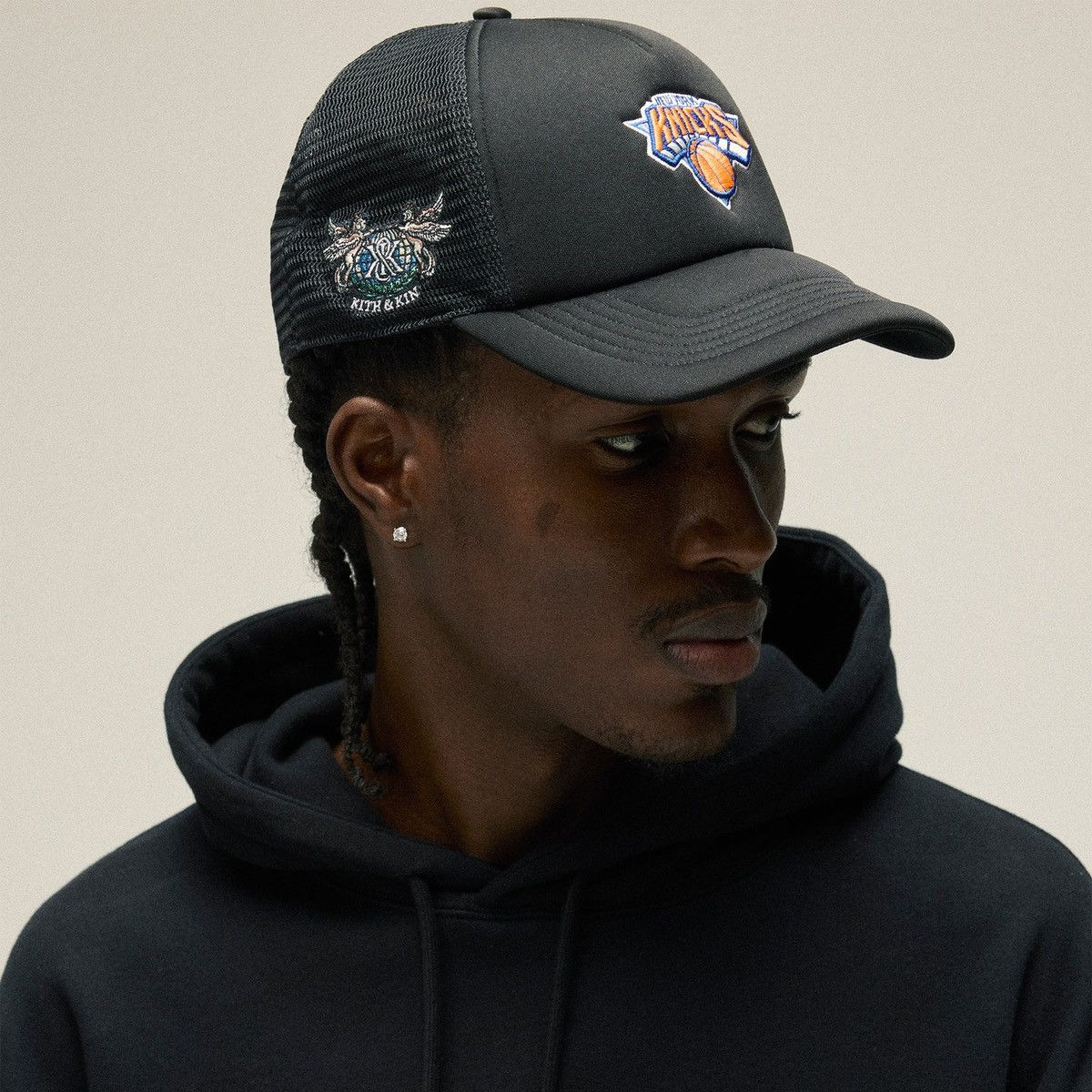 47 × Kith Kith & '47 New York Knicks Satin Franchise LS Trucker Hat Size ONE SIZE - 2 Thumbnail