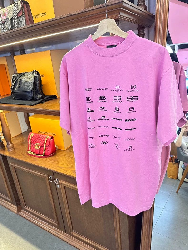 Balenciaga Printed Pullover Short Sleeve Unisex