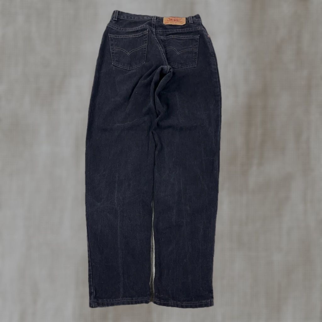 Levi's VINTAGE Levi's 550 Jeans Women 4 Black Tapered Relaxed Fit Baggy 90s USA 25x29 Size 27" / US 4 / IT 40 - 1 Thumbnail