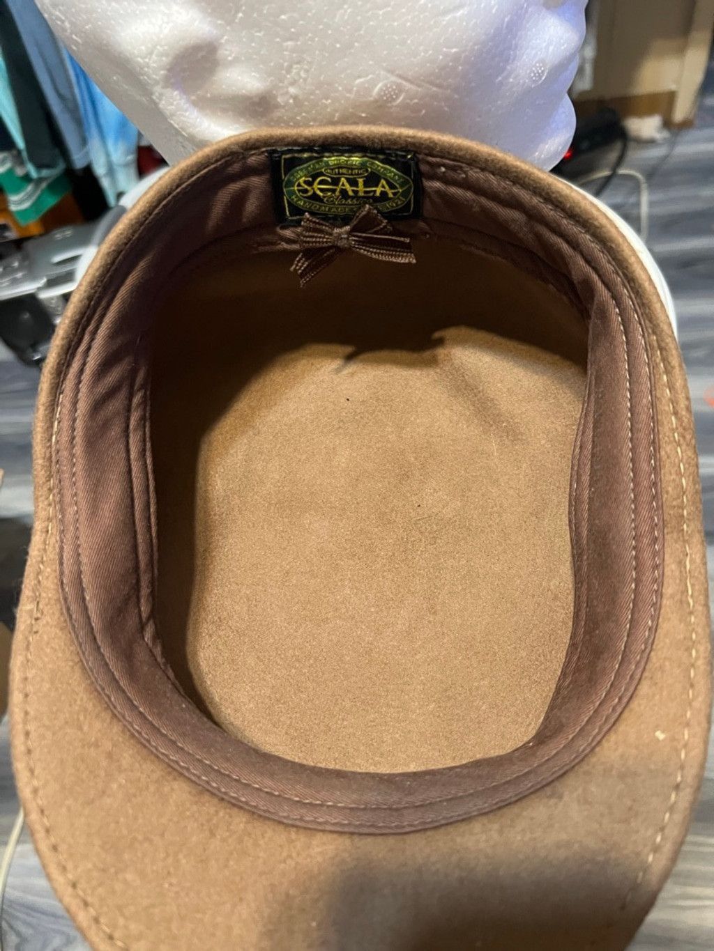 Black Scale Unisex Scala Flat Cap Tan/Brown One Size Size ONE SIZE - 5 Thumbnail