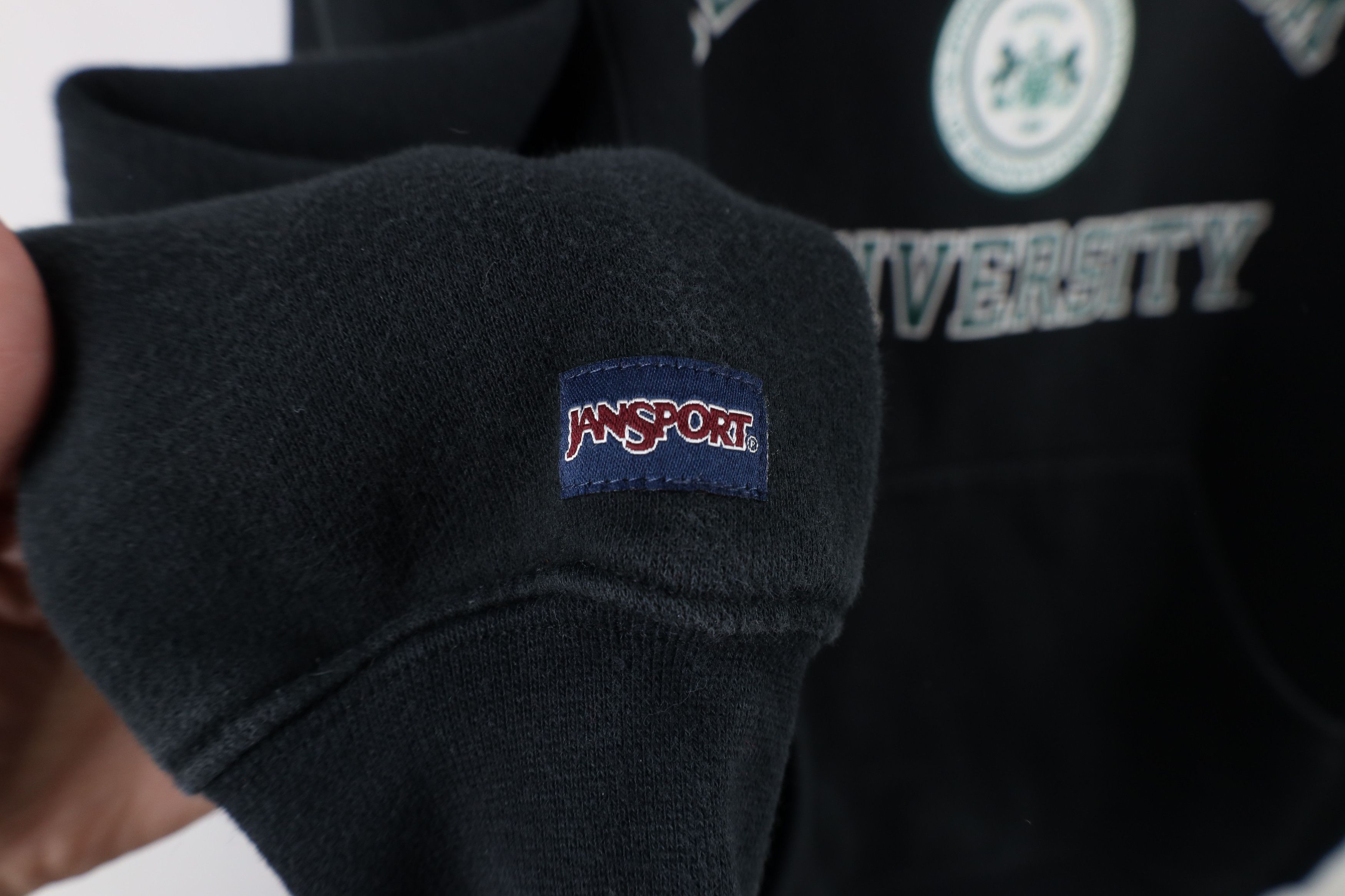 Vintage Vintage 90s Slippery Rock University Hoodie Sweatshirt Black Size US M / EU 48-50 / 2 - 7 Thumbnail