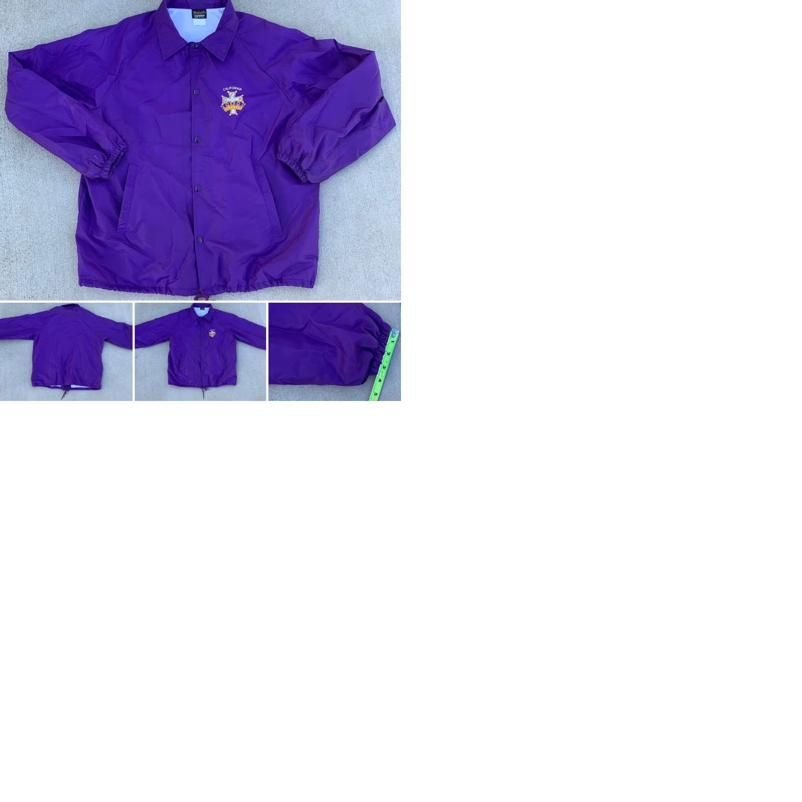 Vintage VINTAGE Nemesis Sportswear California C D of A Windbreaker Jacket Men XL/XXL Purple Windbreaker 80s Retro Catholic Daughters America Baja California Size US XL / EU 56 / 4 - 9 Thumbnail