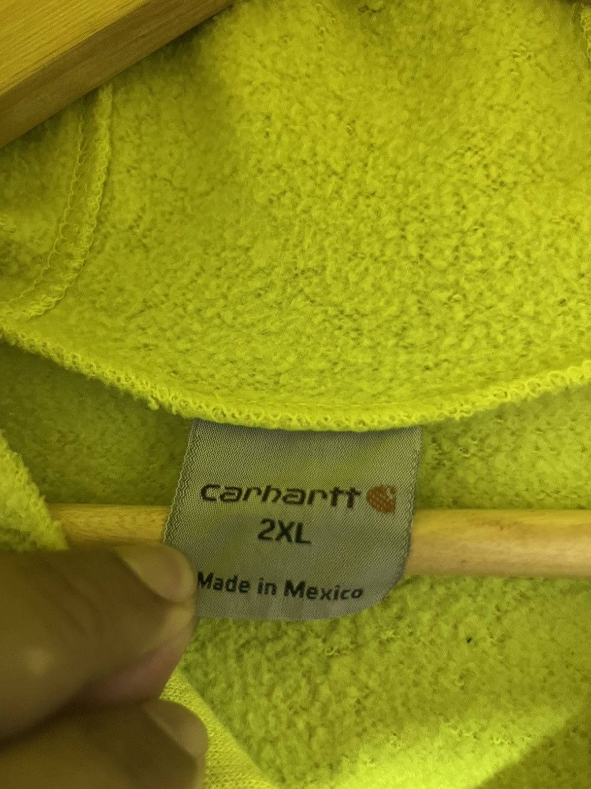 Carhartt 💥Thrashed Carhartt Neon Reflective Oversized Hoodie Size US XXL / EU 58 / 5 - 14 Thumbnail