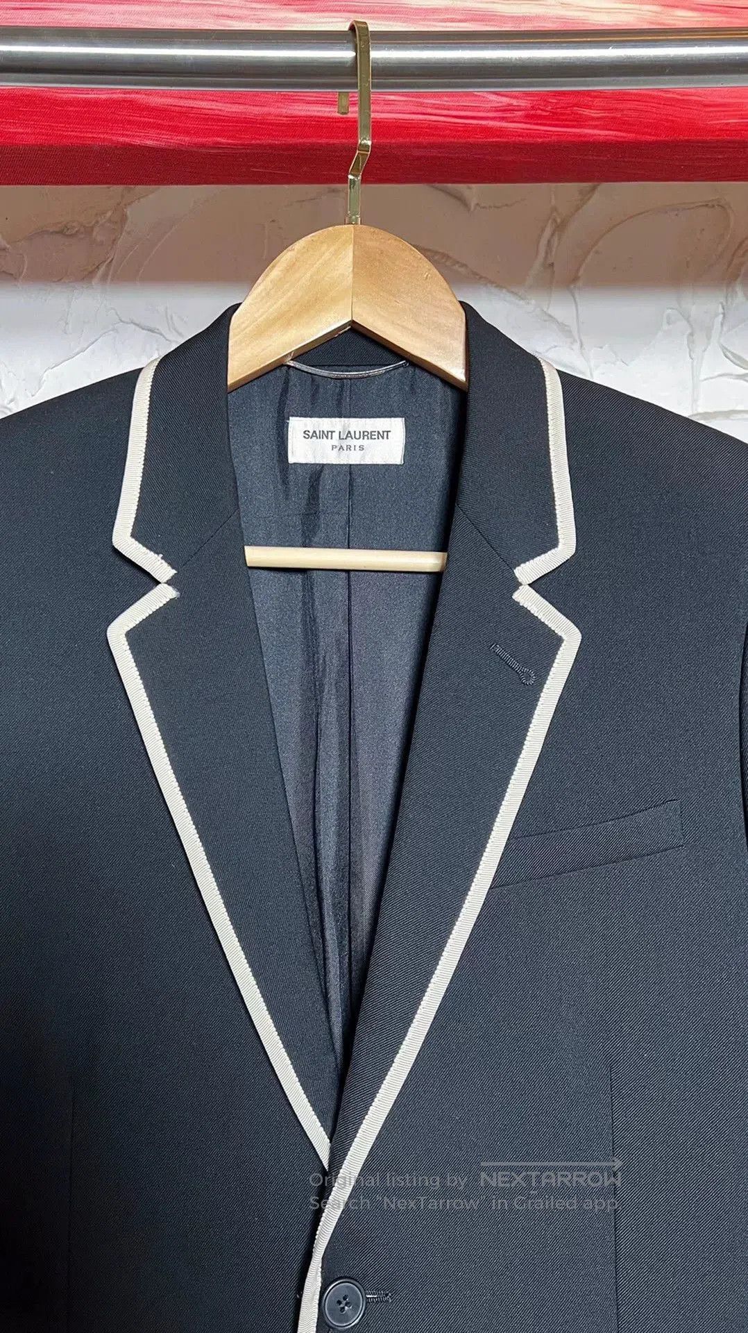 Saint Laurent Paris Saint Laurent Black Blazer with White Trim. Size US M / EU 48-50 / 2 - 3 Thumbnail