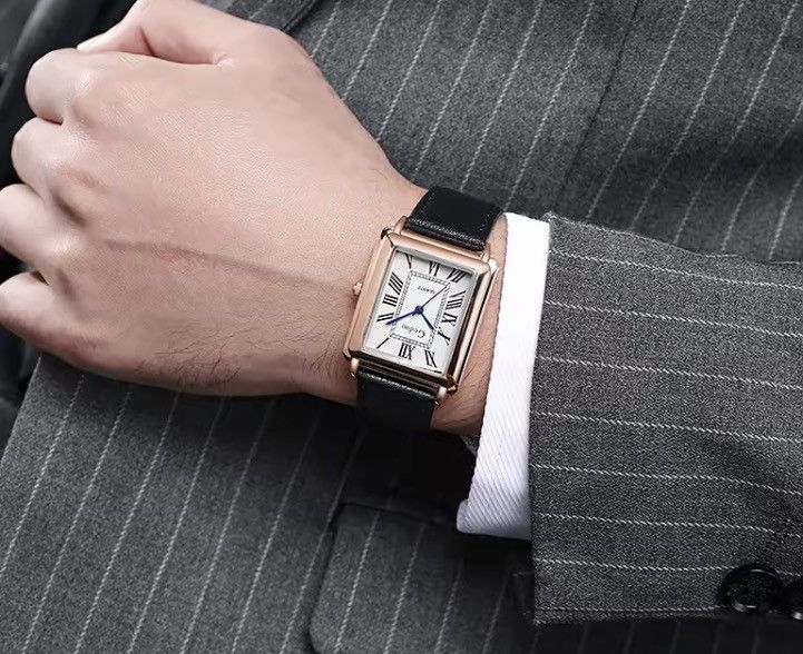 Vintage Vintage 90s vintage retro luxury style quartz leather watch Size ONE SIZE - 5 Thumbnail
