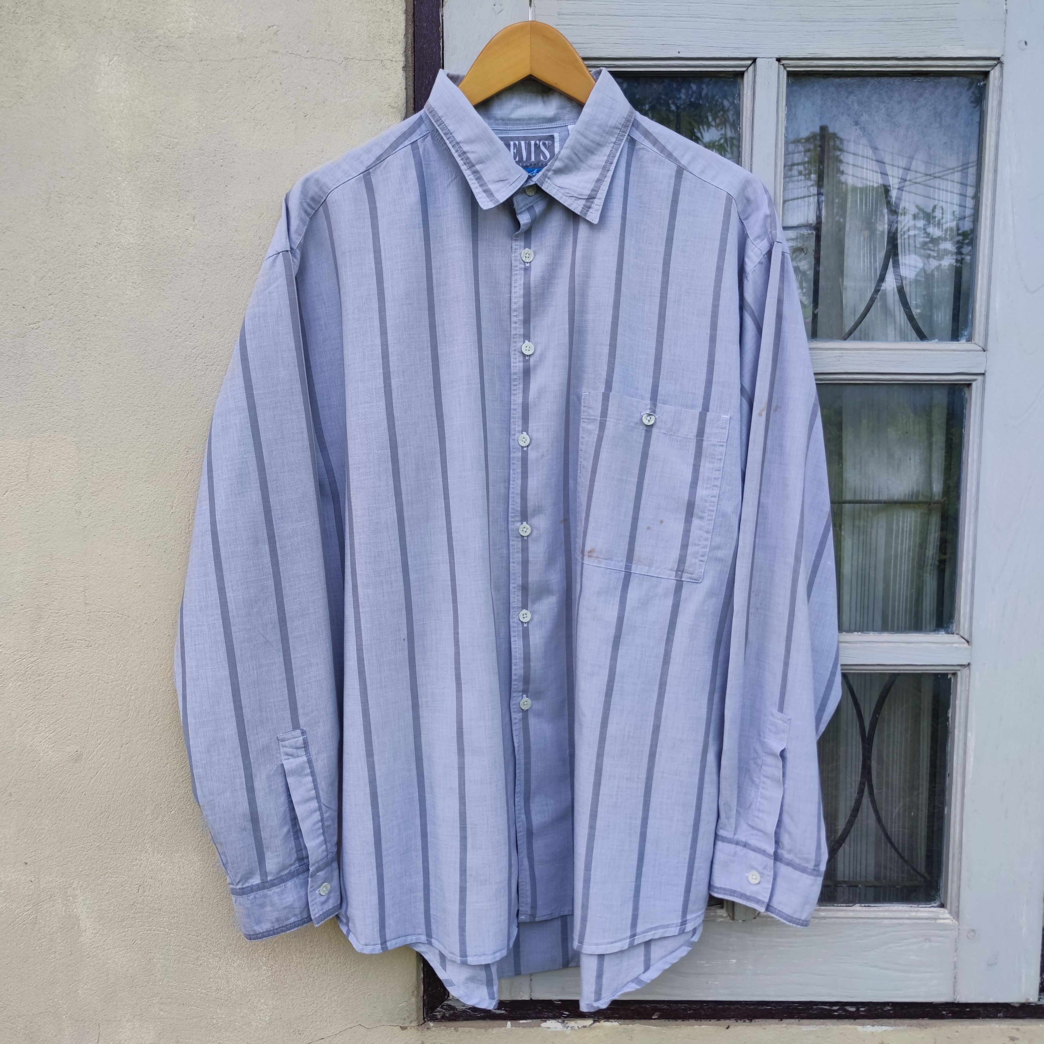 Levi's × Vintage Levi's San Francisco- Classic Button Up Striped Shirt Size US XL / EU 56 / 4 - 1 Thumbnail