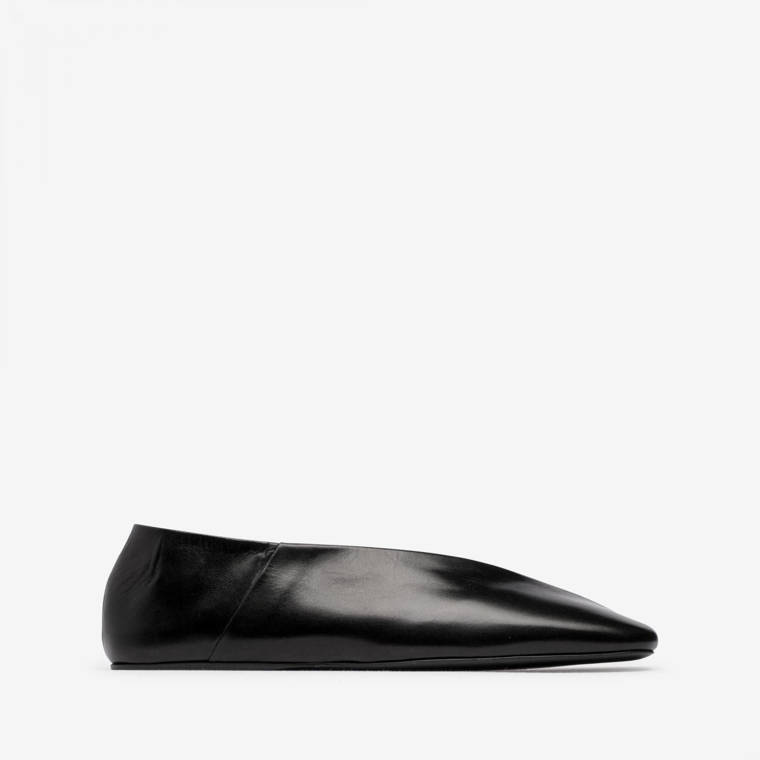 Jil Sander o1s22i1n0125 Square Ballet Flats in Black Size US 8 / IT 38 - 1 Thumbnail