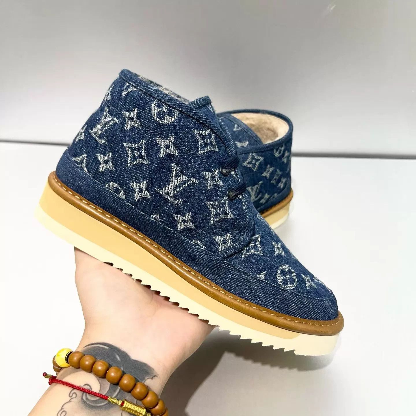 Louis Vuitton LV x Nigo Denim Monogram Short Boots UK5/39 Worn Once Size US 6 / EU 39 - 9 Thumbnail